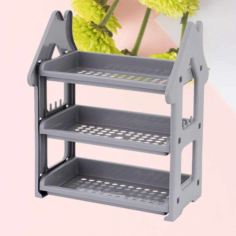 

Three Layer Kitchen Storage Shelf Eco Friendly Plastic Rack for Condiments Spices Cosmetics Bathroom Organizer Space Saving