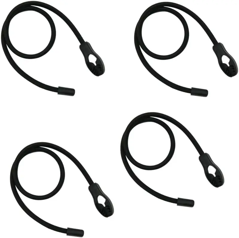 

Heavy Duty Adjustable Bungee Cords with PVC Coated Hook, 4 Pack for Motorcycle Cargo Camping RV Trailer Bicycle Carrier Luggage