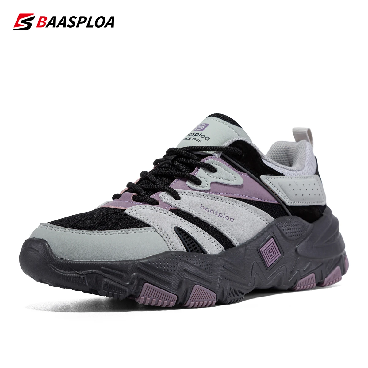 Baasploa Women Casual Shoes Mesh Surface Breathable Non-Slip Women Shoes 2024 New Arrival Brand Outdoor Women Walking Sneakers