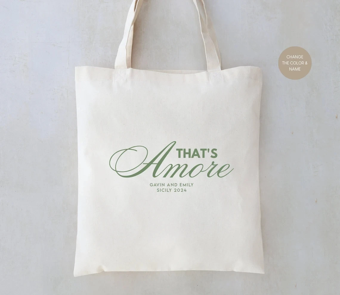 That's Amore - Italy Welcome Bag - Italy Wedding Favor - Wedding Welcome Bag - Italy Wedding Decor - Italian Wedding - Italian W