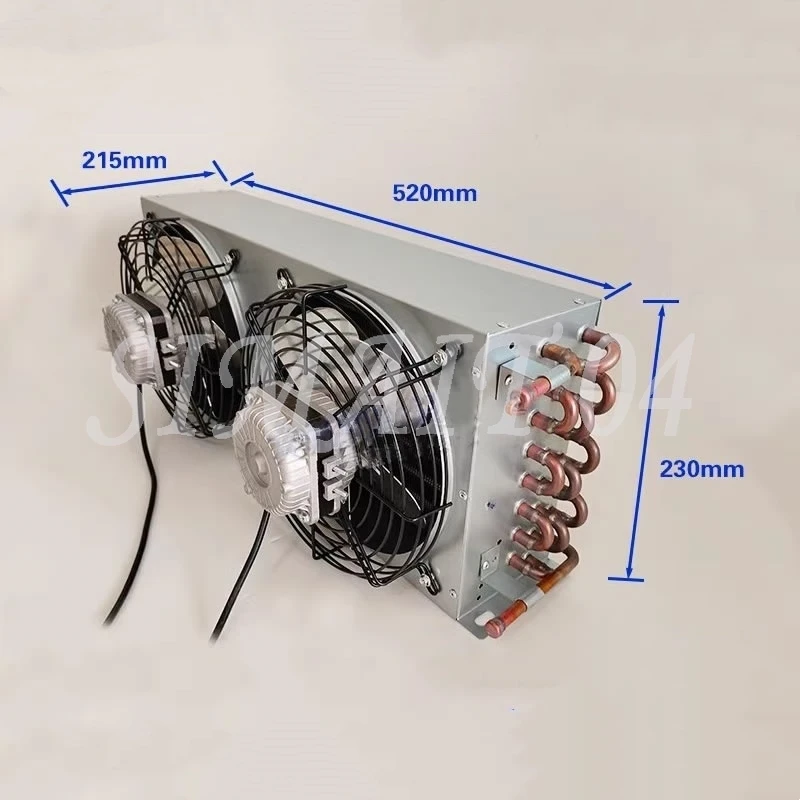 

520*115*230 мм конденсатор двойной выход воздуха двойной вентилятор радиатор воздух водяное охлаждение испаритель морозильник холодильник