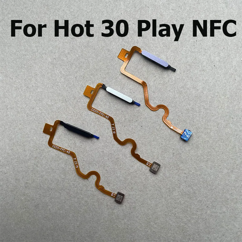 Fingerprint Home Sensor Flex Cable For Infinix Hot 30 Play NFC Menu Key Touch ID Sensor Fingerprint with Power Button