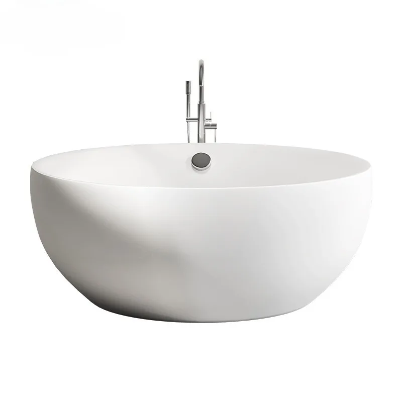 Round independent bathtub, integrated seamless hotel homestay home acrylic bathtub, double couple large bathtub