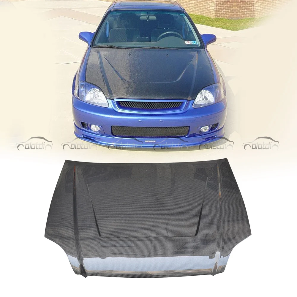 

2025 NEW ZERO Style Carbon Bonnet Engine Hood Cover for Honda Civic EK 6TH Type R Si 1998-2000