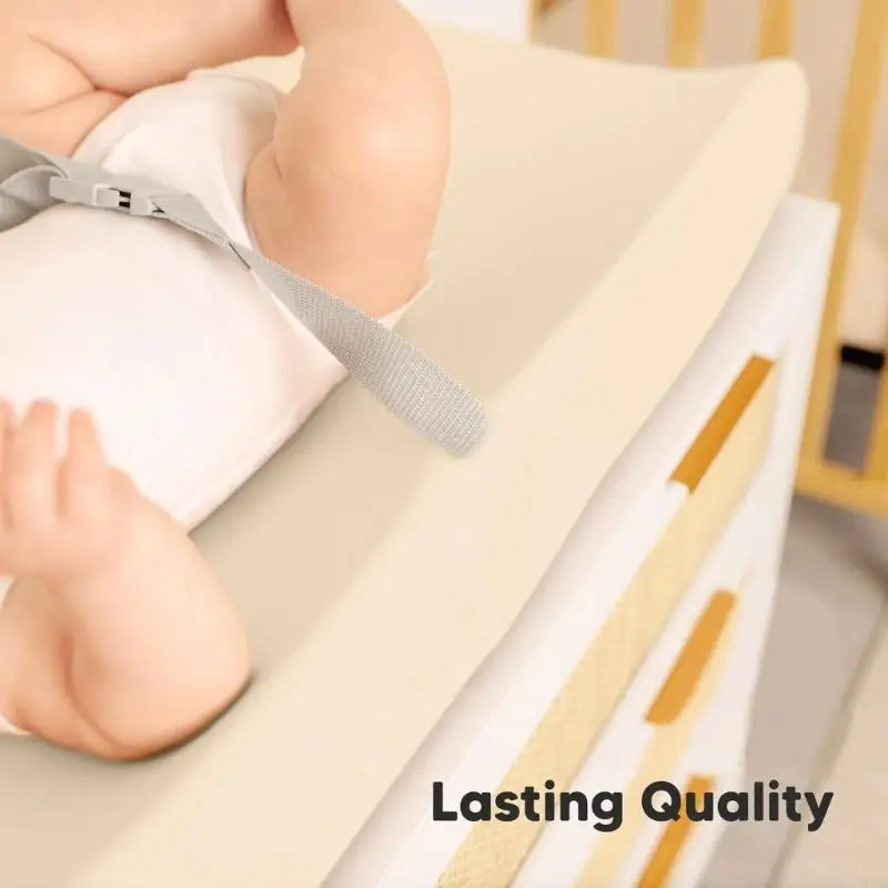 97BC 1 세트 2pcs 아기 기저귀 교환 패드 슬리브 재사용 가능한 기저귀 교환기 커버 부드럽고 통기성 기저귀 패드 침대 시트