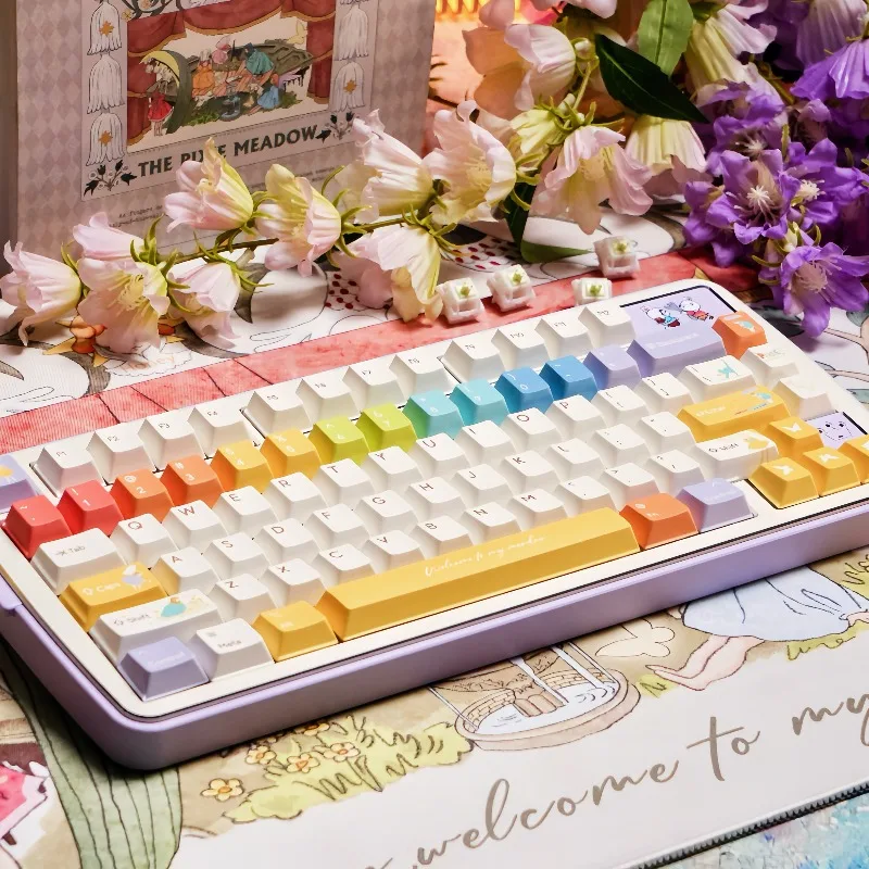 

Комплект механической клавиатуры Tiara 75, индивидуальный трехрежимный RGB алюминиевый эргономичный комплект клавиатуры для игр, офисные аксессуары, подарок «сделай сам»