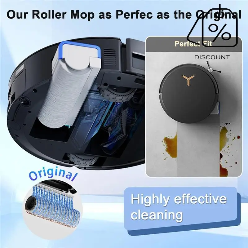 21Pcs For ECOVACS DEEBOT X8 /X8 PRO OMNI Vacuum Cleaner Accessories With Dust Bags Filters Main Side Brushes Roller Mops-Y48A