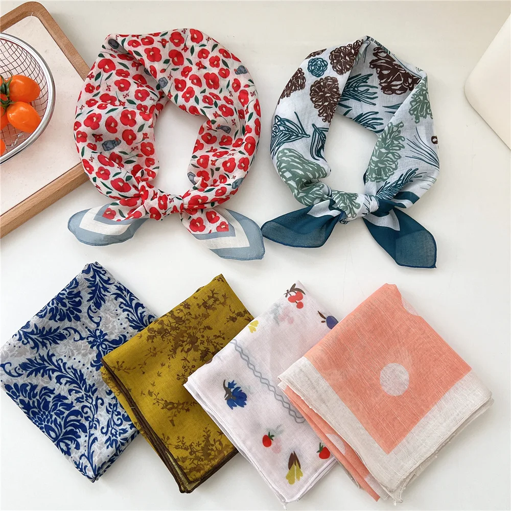 58*58cm Hair Scarf Square Scarf Hairscarf Headscarf Handkerchief Bandanas Turban Shawl Wrap Headband Hairband