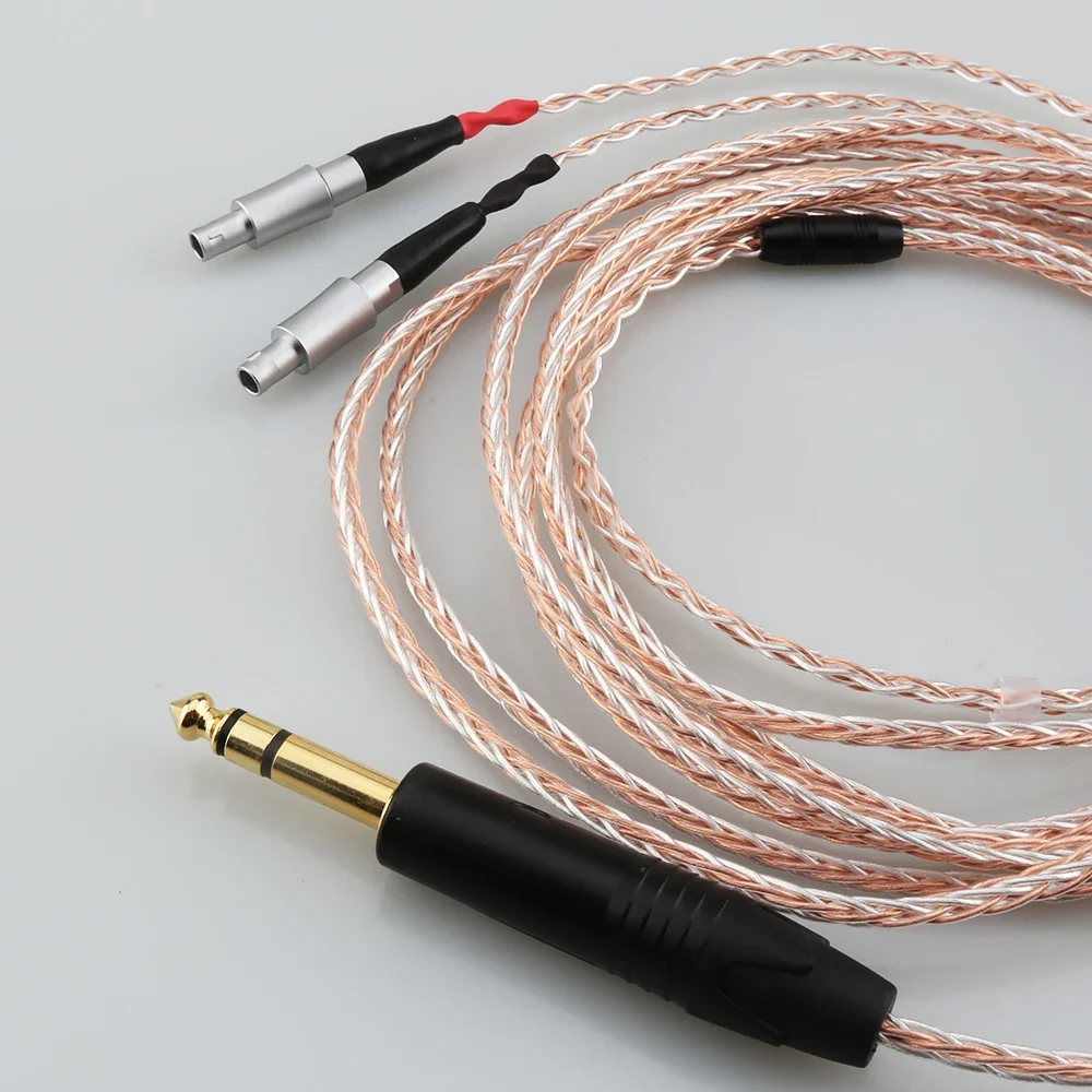 

HIFI 6.35mm 4pin XLR Balanced Male 8 core 7N OCC Single crystal Handmade Headphone Upgrade Cable for HD800 HD800S Headphone