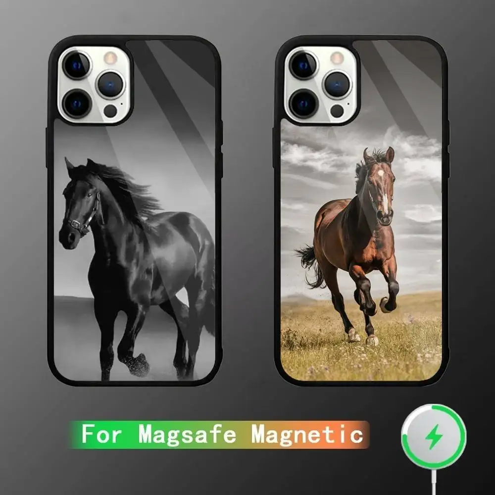 

The horse Phone Case For iPhone 17,16,15,14,13,12,11,Pro,Max,Plus,Mini,SE4,E Magnetic Magsafe Wireless Charging