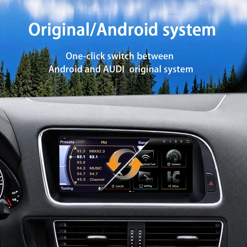 factory price new Multimedia Linux Screen For Audi A4 s4 B8 2009-2015 Wireless CarPlay Android Auto Airplay Car Player Function view 2