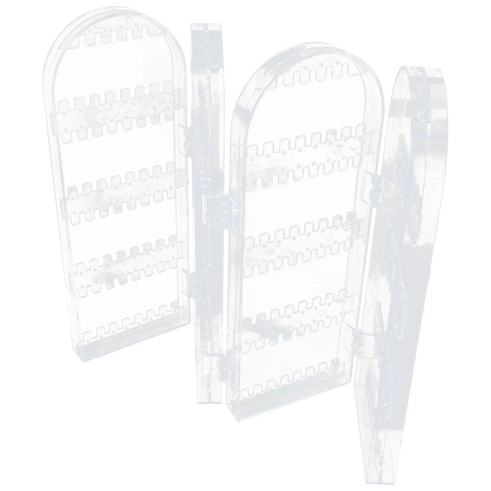 

Plastic Foldable Earring Necklace Display Stand Jewelry Organizer Hanging Rack Desktop Jewelry Holder Foldable Earring Stand