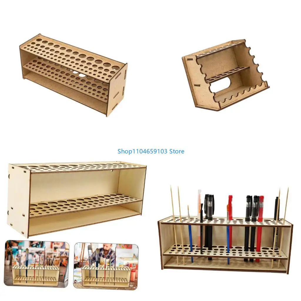 Boxwood Multi Compartment Pen Stand Desk With Natural Texture