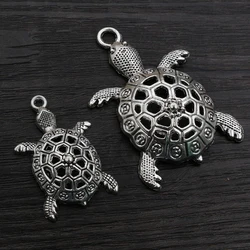 5pcs Turtle Charms Pendant Antiue Silver Plated Metal Charms DIY Necklace Bracelet Jewelry Making Accessories Findings