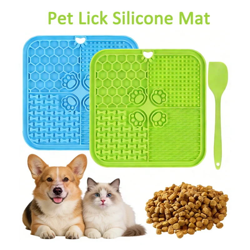 

Силиконовый коврик-медленная кормушка для собак, тарелка для кормления, присоска для отвлечения во время купания, тренировочная кормушка, товары для собак