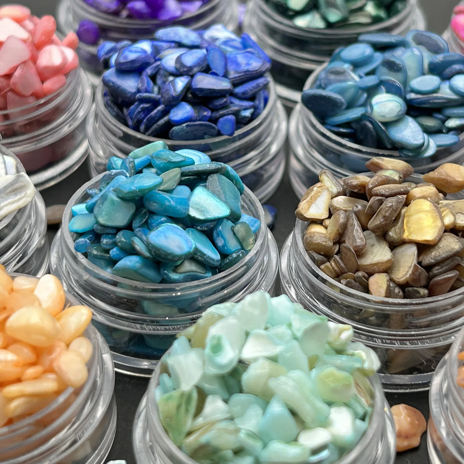 1000g/Pack Natural Abalone Shell Nail Gems - Irregular Crushed Shell Fragments, DIY Nail Art Decor for Oceanic Manicures