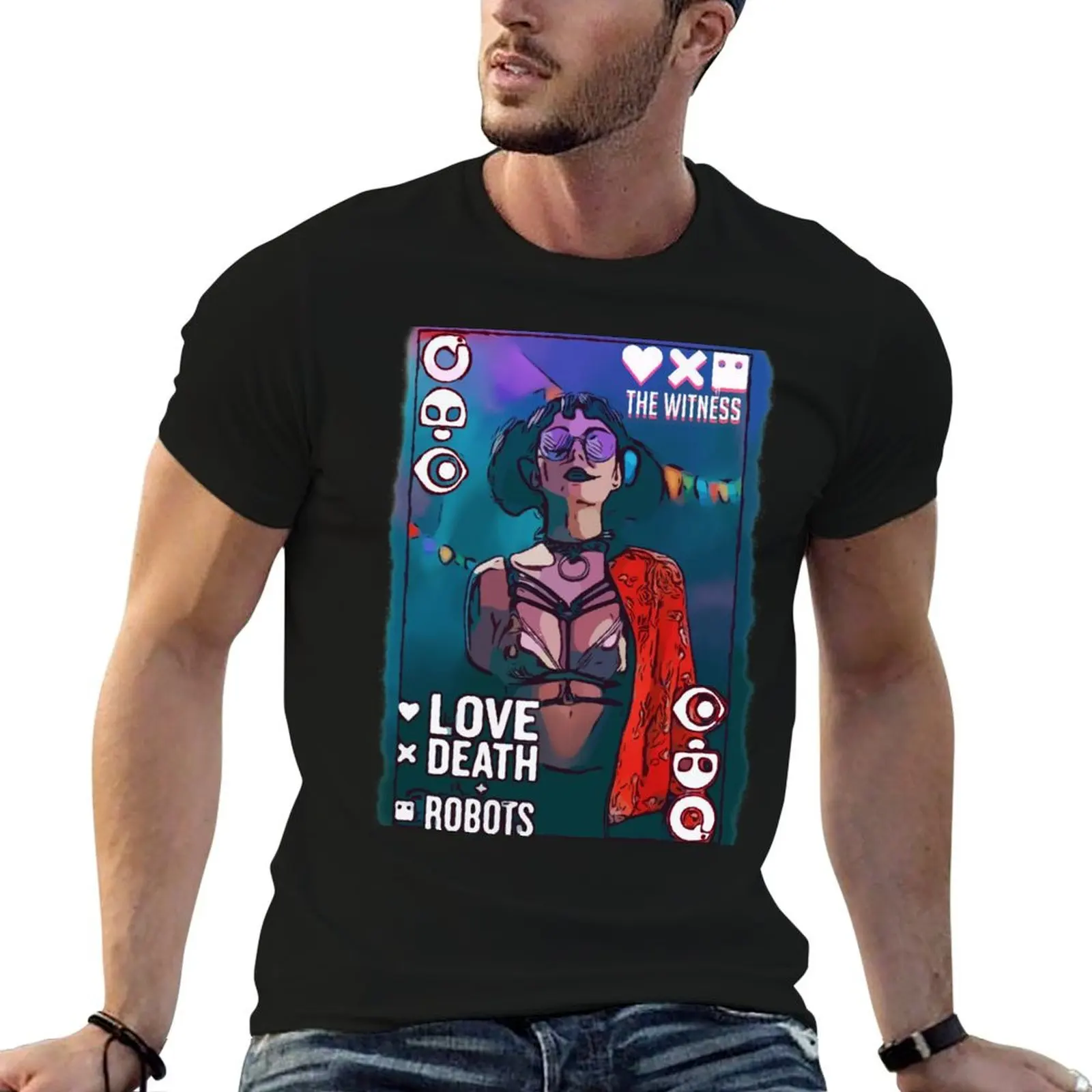 T-shirt Love Death & Robots - The Witness, t-shirt pour homme, t-shirts de créateur pour homme, t-shirts en coton, t-shirts anime, t-shirt surdimensionné
