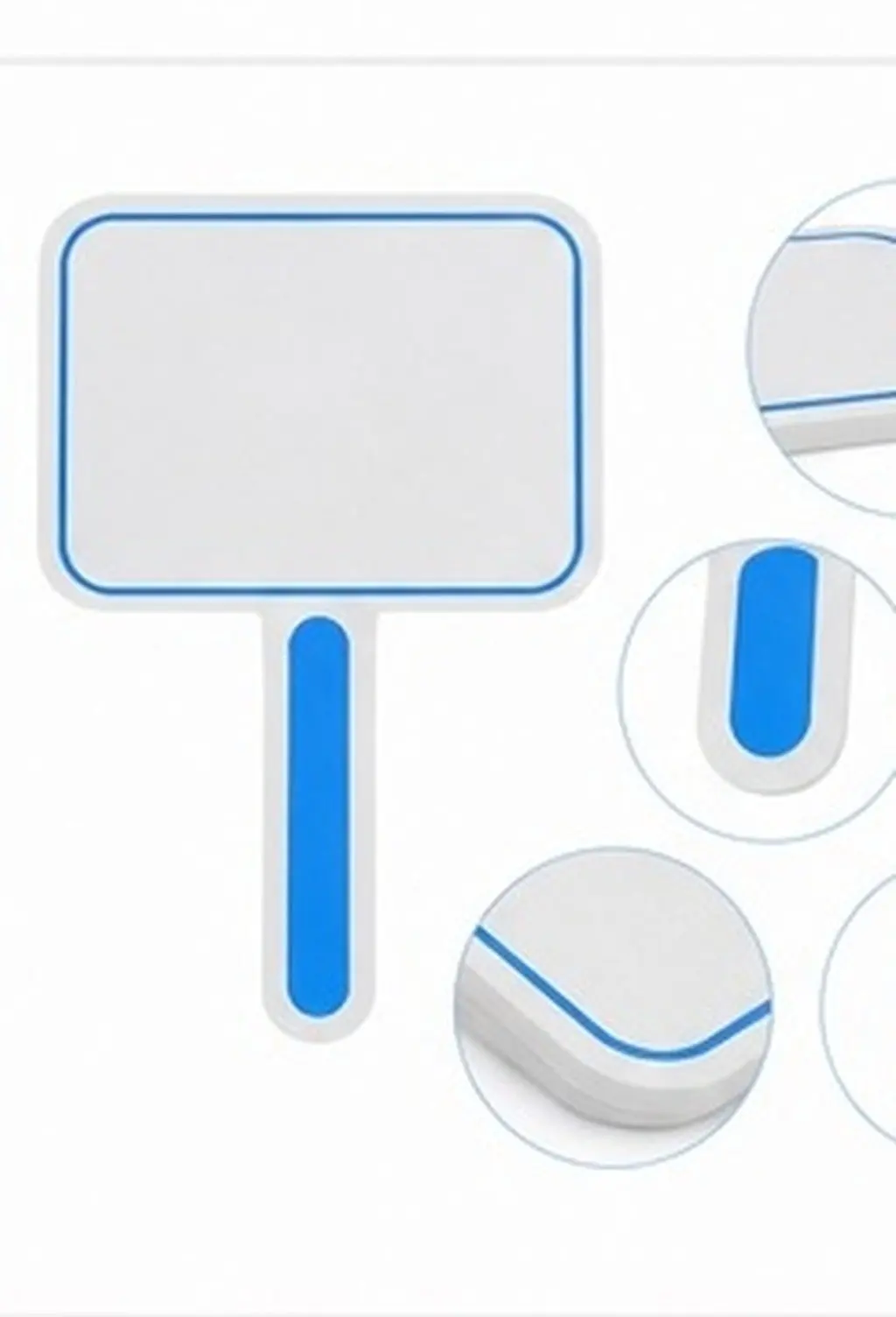 3Pcs Multipurpose Scoreboard Blank Single Side Dry Erase Paddle Hand White Board for Judges Voting Scoring Competitions Mini