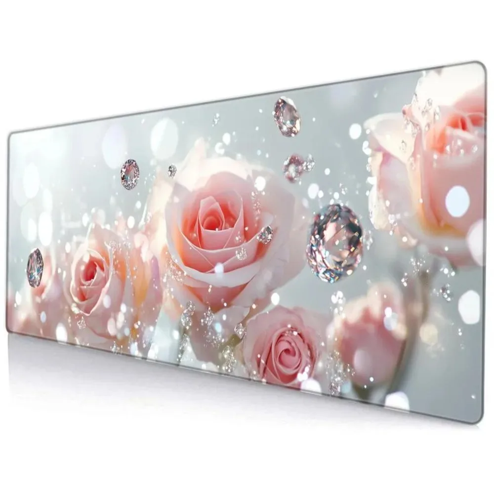 CIFBUY Rose Pattern Gaming Mouse Pad Extended Desk Mat Non Slip Rubber Base Smooth Surface Office Desktop Keyboard Rug Mat