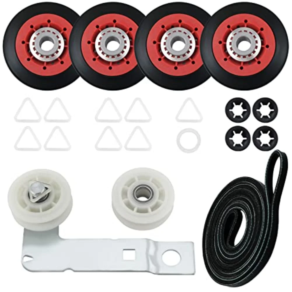 

Dryer Repair Kit 4392067 with W10837240 Idler Pulley Assembly and Drum Support Rollers for For most Brand Electric Gas Dryers
