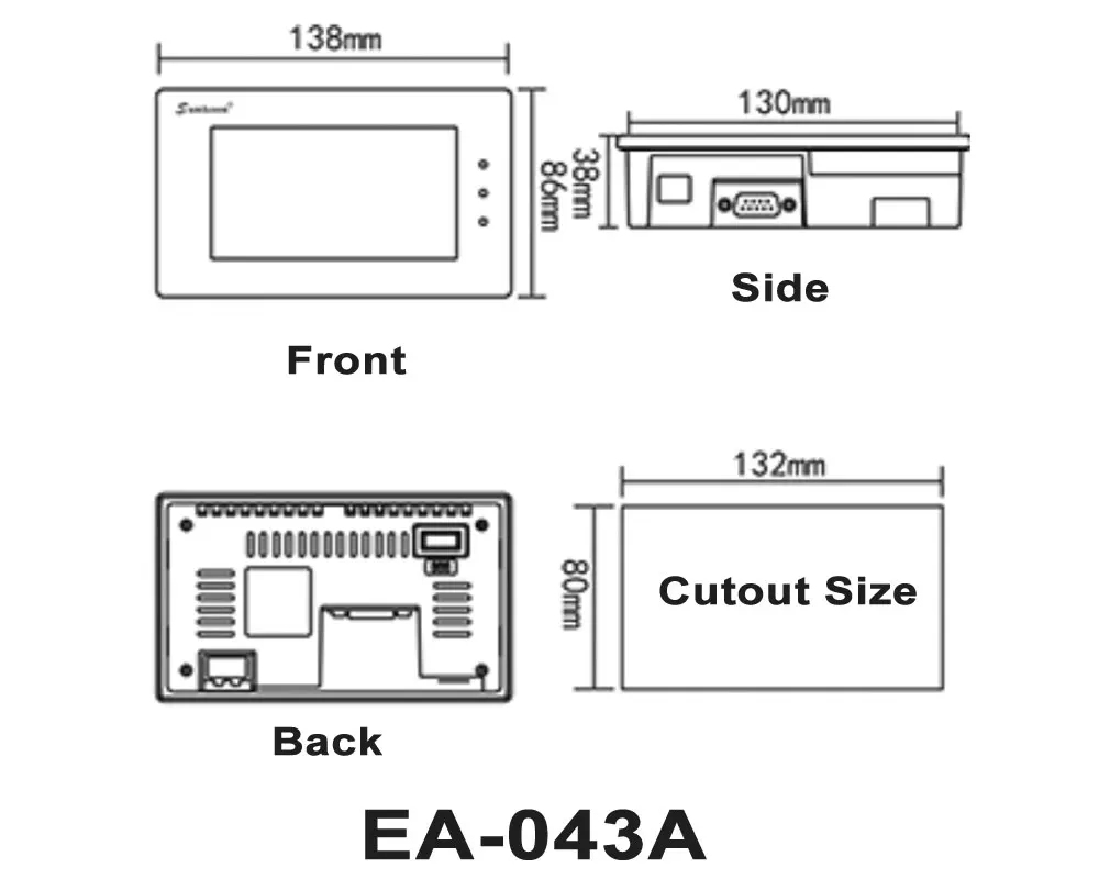Samkoon 4,3 43-Zoll-HMI mit Ethernet Ea 043a Ea043a SK 043QE 043QT 043QS Human Machine Interface Industrieller Bildschirm – Detail 10