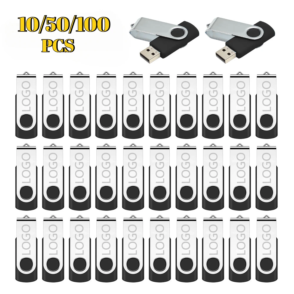 10/50/100PCS USB 2.0 Free Logo Usb Stick memorias 4GB 8GB 16GB 32GB 64GB Flash Drive 128G Pendrive Flash U Disk Pen Drive флешка