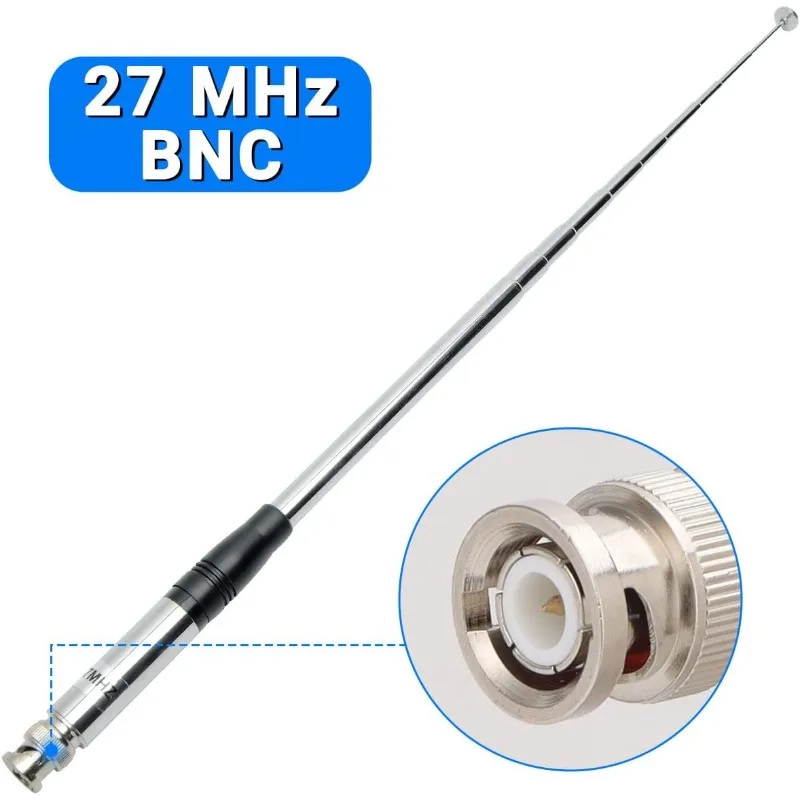 27Mhz CB Antenna 23-130cm Telescopic/Rod HT Antennas for Handheld CB Radio with BNC Connector for Cobra Midland Anytone CB Radio