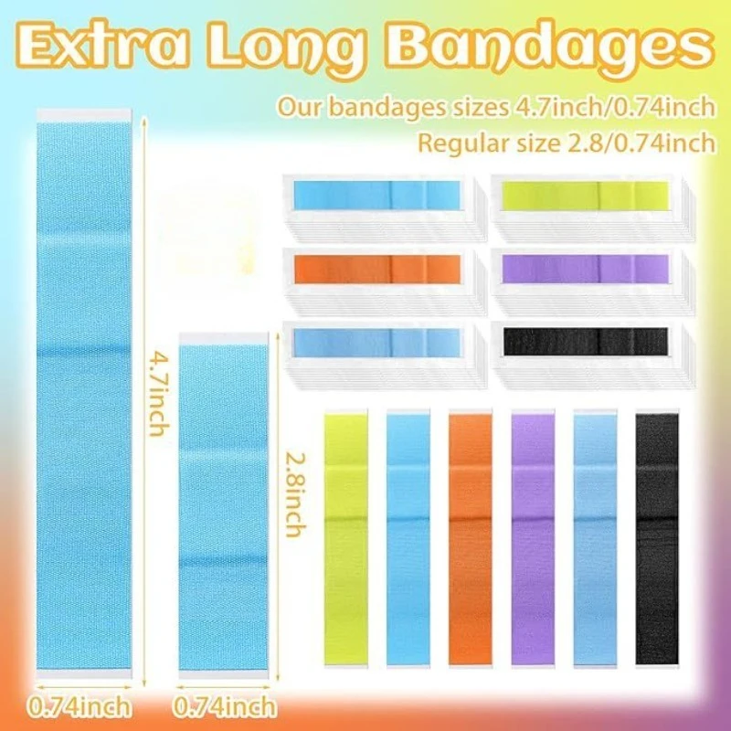 

20Pcs/Set Strap Shape Band Aid Colorful Finger Wound Dressing Tape Patch Elastic Plasters First Aid Adhesive Bandages