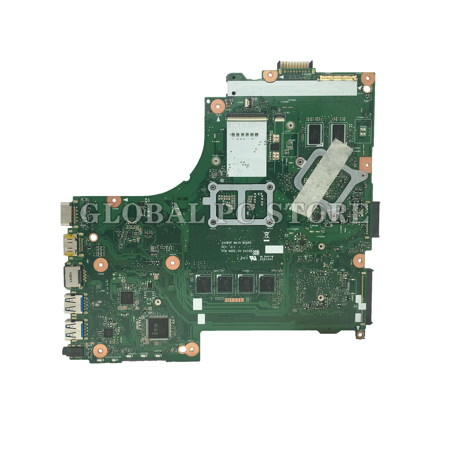 KEFU Mainboard For ASUS X450VP X450V X450CP D452VP VM400VP Laptop Motherboard 1007U/2117U i3 i5 i7 3th Gen 4GB/RAM V1G