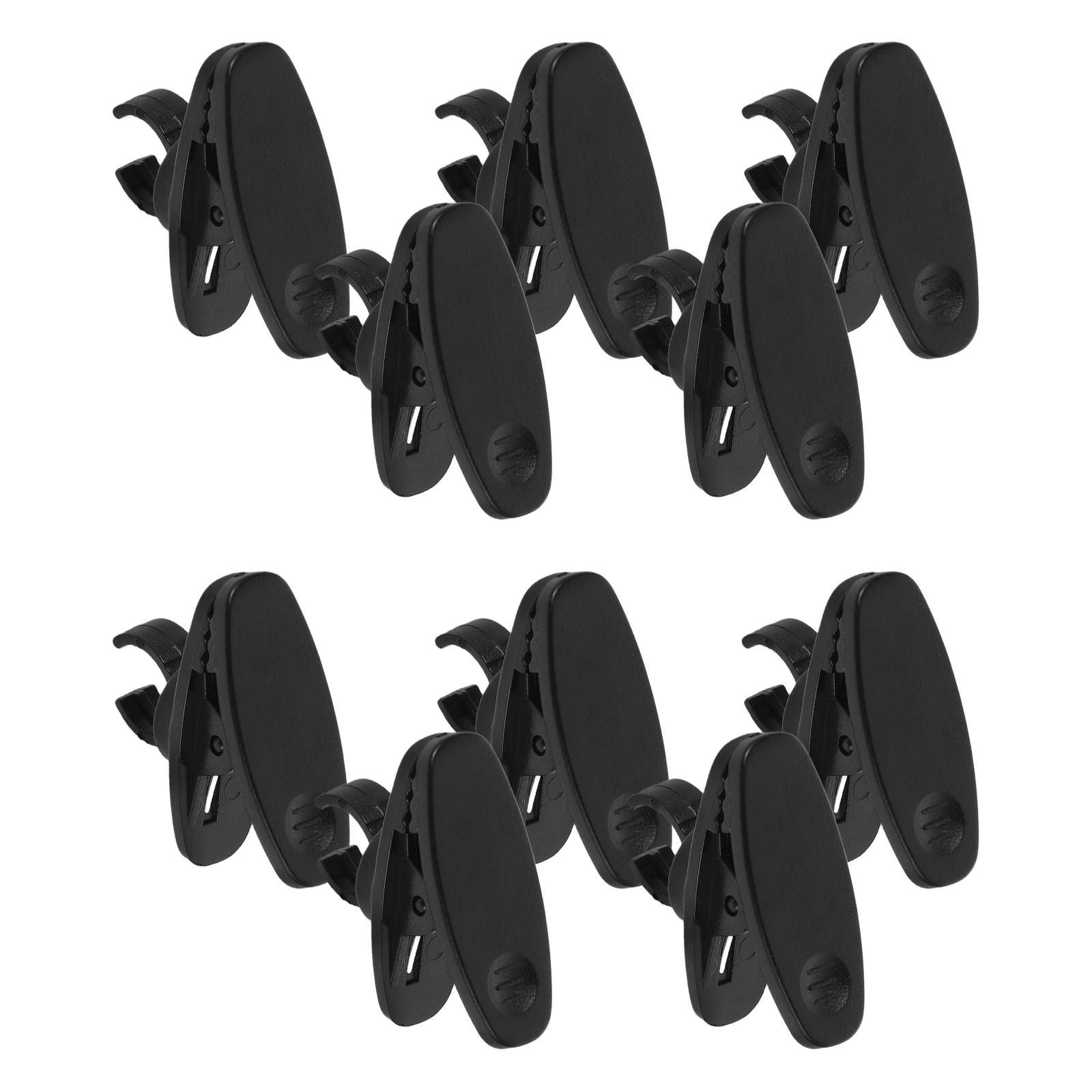

10pcs Black 10mm Lavalier Microphone Clip Rotating Stand for Podcast Shirt Accessories Tie Clip Audio MicBracket Holder