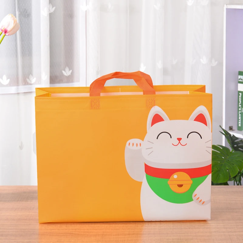 Non-woven Fabric Reusable Shopping Bags 4 Sizes Foldable Tote Grocery Clothes Storage Bag Travel Eco Friendly Shopper Bag