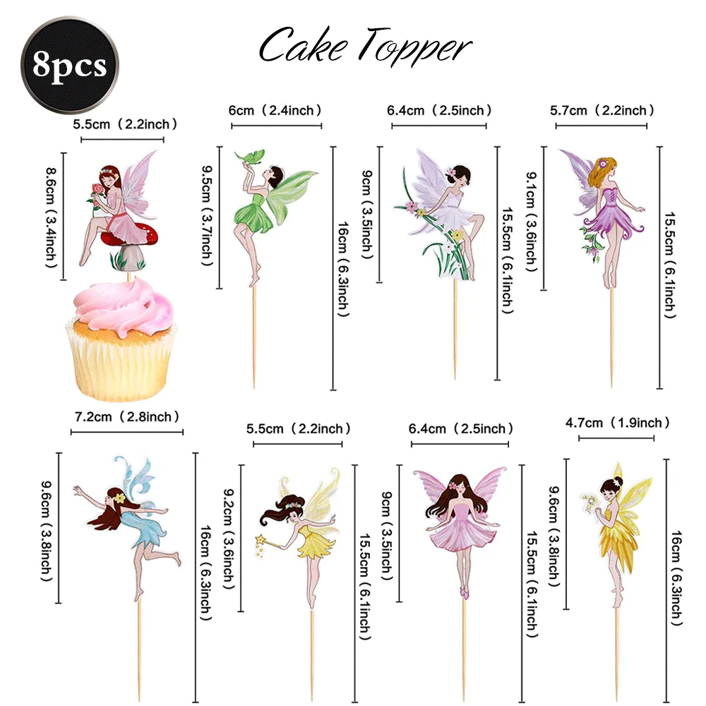 Fee Erster Geburtstag Dekoration Gold Glitzer Geburtstag Banner Tischdecke Kinder Fee Blume Thema Party Baby Dusche Dekor Zubehör – Detail 9