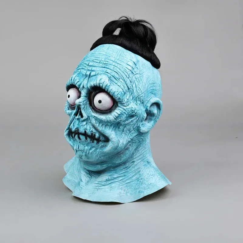 2025 aaa The Skull Bob payaso máscaras azul cabeza completa Cosplay látex Halloween máscara de terror casco casco mascarada fiesta costo