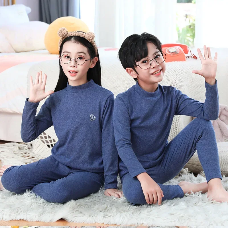 

Children's Thermal Underwear Set Autumn and Winter Thick Boy and Girls Traceless New Baby Autumn Clothes Warm Soft Sleep Wear