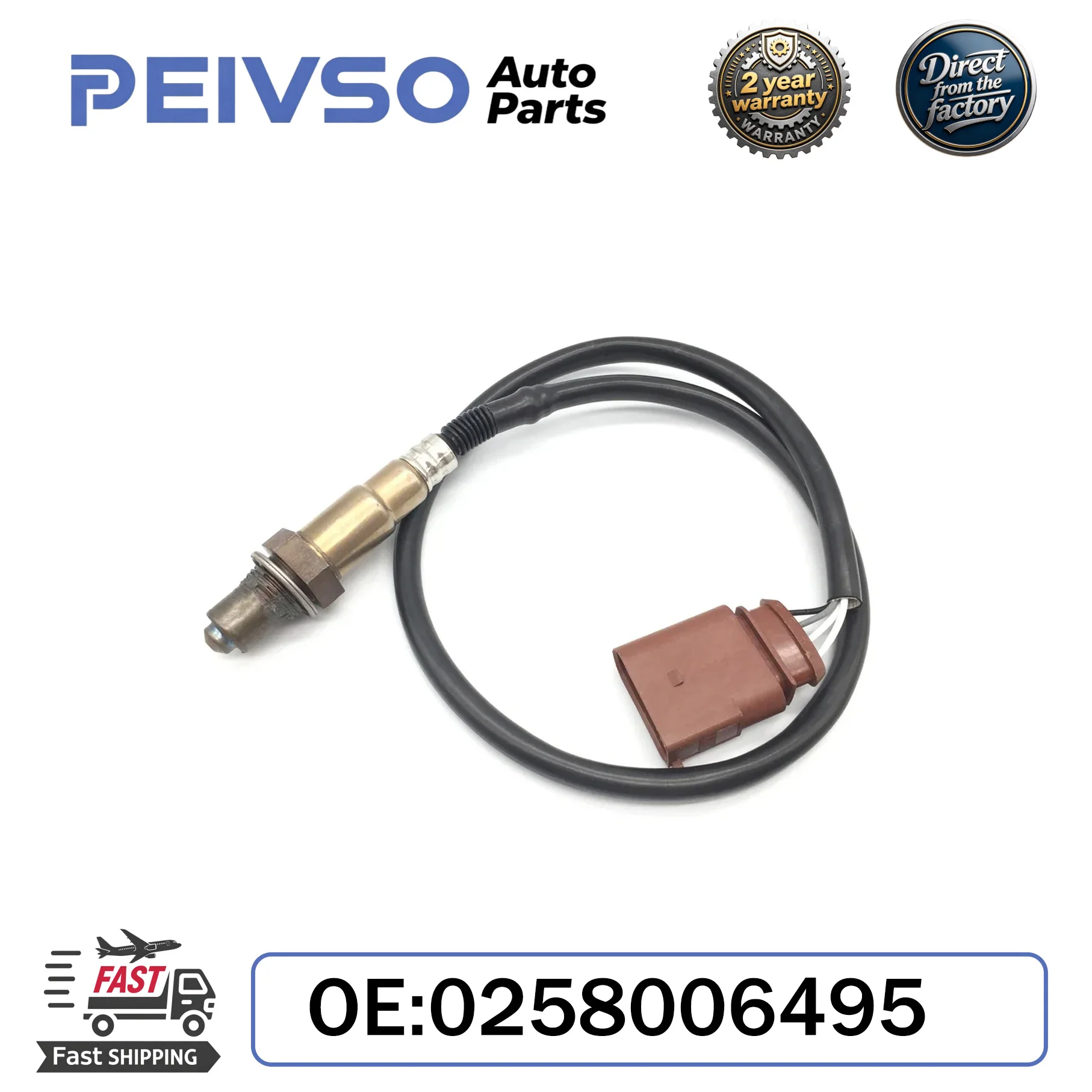 PEIVSO NEW High Quality Oxygen Sensor 0258006495 06A906262BM 0258030048 for Audi Volkswagen Santana 2006-2014