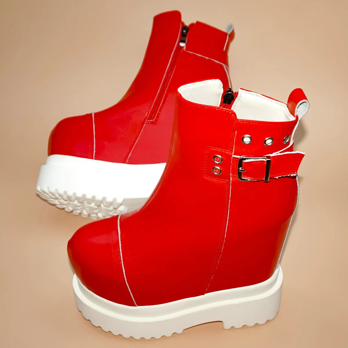

Winter Pumps Size 33 Shoes Women Size 41 Genuine Leather Platform Wedges High Heel Snow Boots Height Increasing Chunky Sneakers