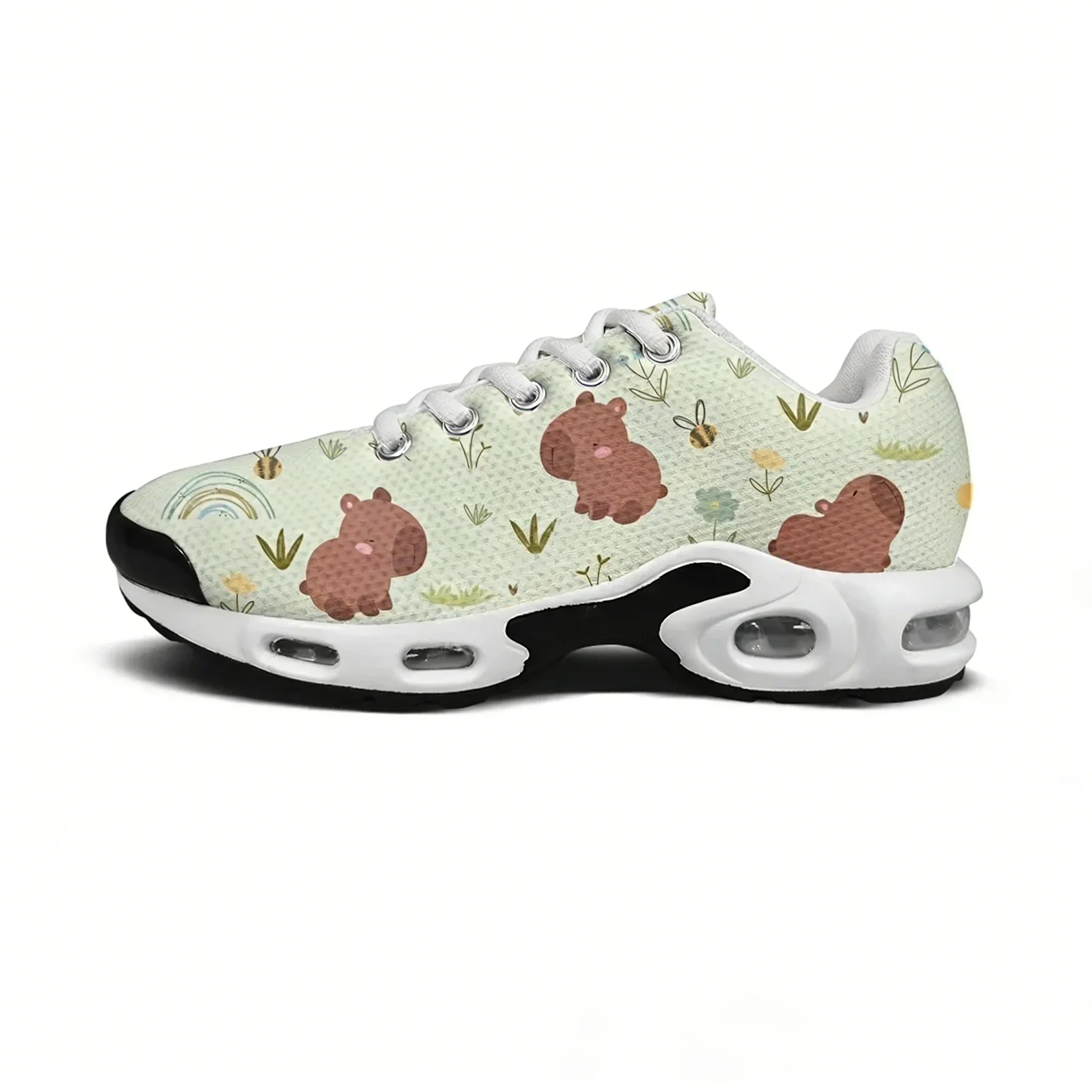 

Легкие спортивные кроссовки Capybara с воздушной подушкой для мужчин, женщин и подростков, высококачественные, с мультяшным дизайном, на заказ, повседневные, сетчатые