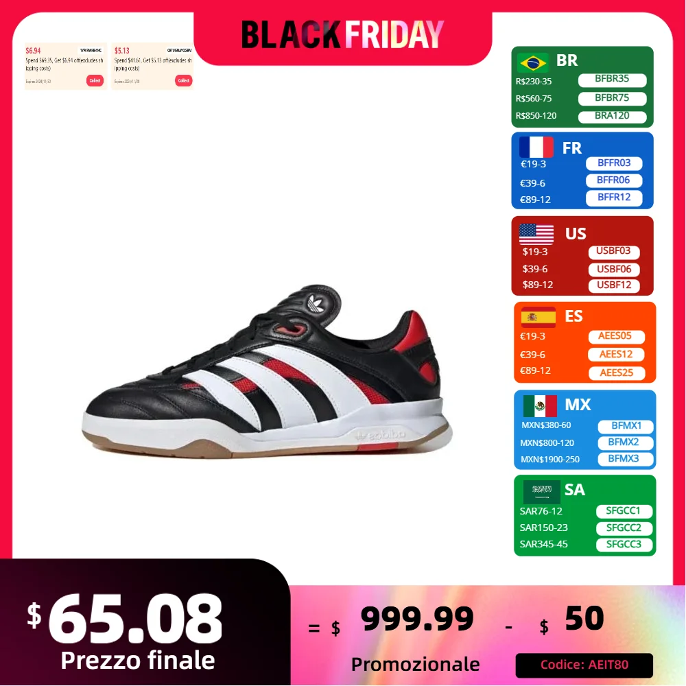 Adidas new listing atmos x adidas originalS PREDATOR MUNDIAL low-top casual sneakers shock absorption men's and women's models