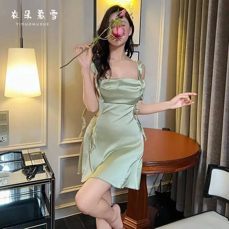 เซ็กซี่Pure Desireชุดผู้หญิงPure Desireหน้าอกPads SlimสวยBacklessลึกV SuspendersแขนกุดElegant M1TR