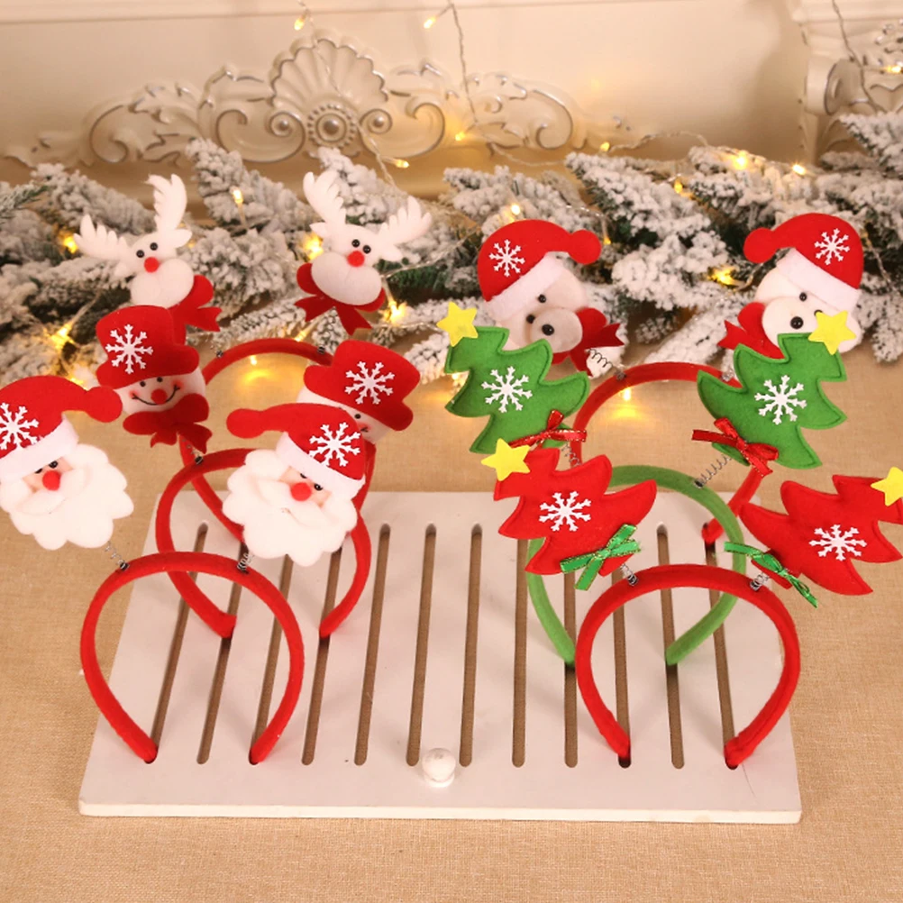 

6pcs Christmas s Headb For Xmas Xmas Hair Hoops Elastic Reusable Decorations Clasp Toppers Non Fade Comfortable