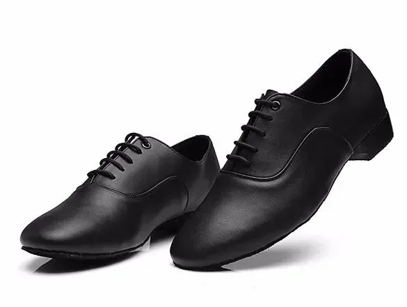 Discount New High Quality White Black PU Leather Men's Ballroom Dance Shoes/ Salsa Tango Dance Shoes/ Latin Dance Shoes Men