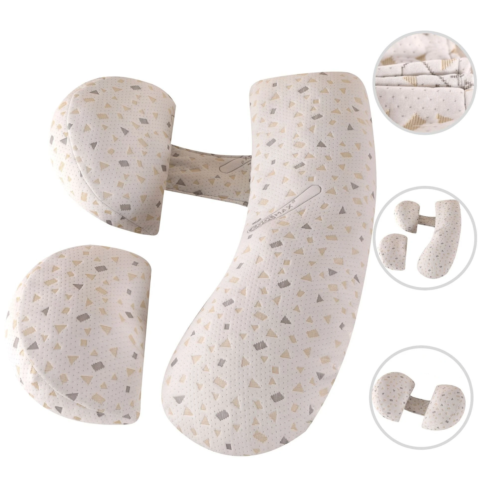 Multifunctional Soft H-shaped Lumbar Side Sleeper Cushion Washable Pregnant Pillow Maternity Support for Back Belly HIPS Legs