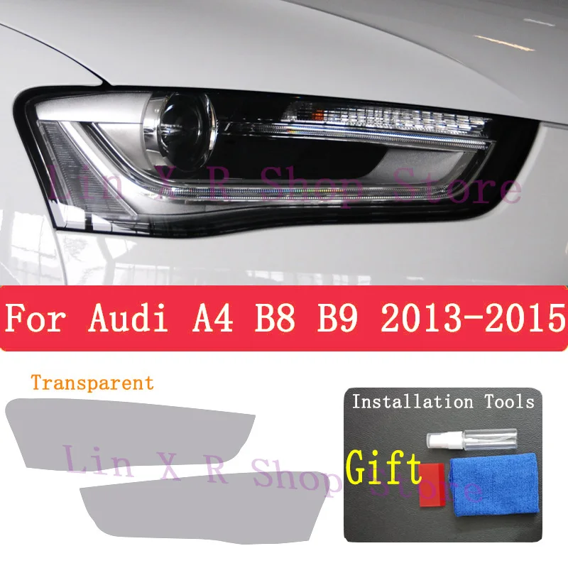 

For Audi A4 B8 B9 2013-2015 Car Exterior Headlight Anti-scratch Front Lamp Tint TPU Protective Film Cover Accessories Sticker