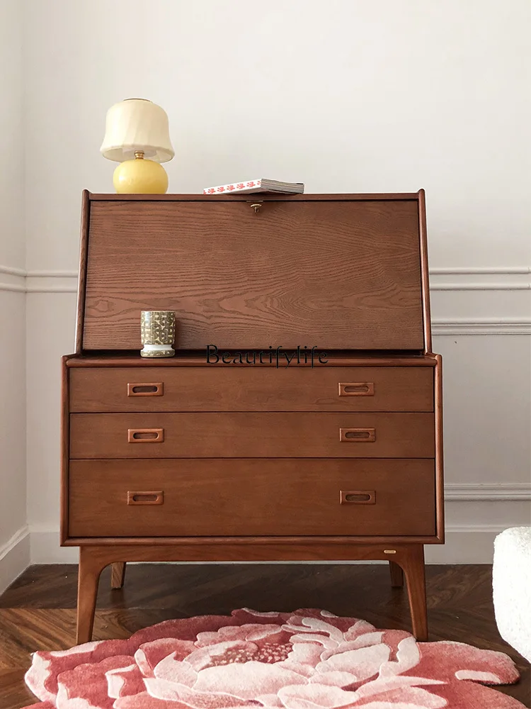 

Ruonai "Churchill series" imported multi-purpose desk British medieval ash wood bookcase storage cabinet