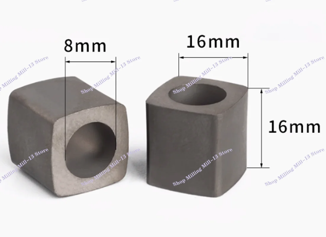 5pcs EDM Carbide Condutive Block W16*L16*H16*Hole8mm Power Feed Contact for CNC Wire Cut Machine Square