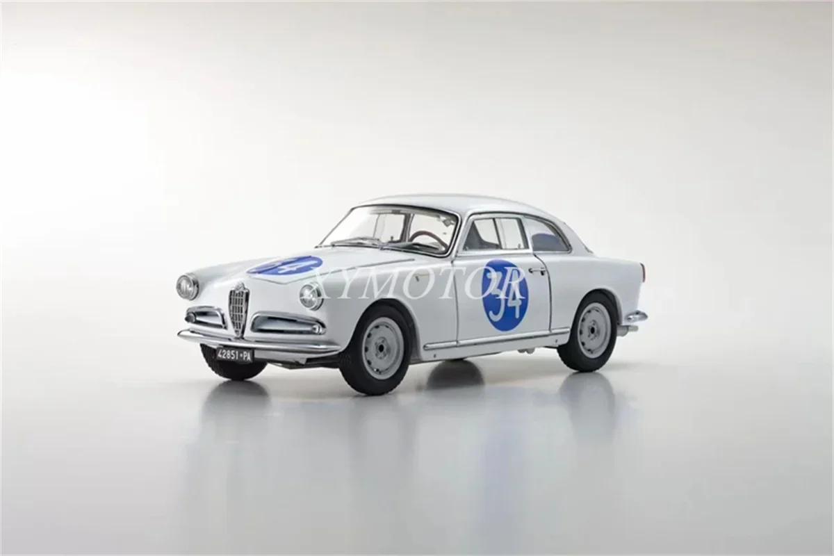 

KYOSHO 1/18 For Alfa Romeo Giulietta SV 1960 Targa Florio #34 Diecast Model Car White Toys Gifts Hobby Display Collection