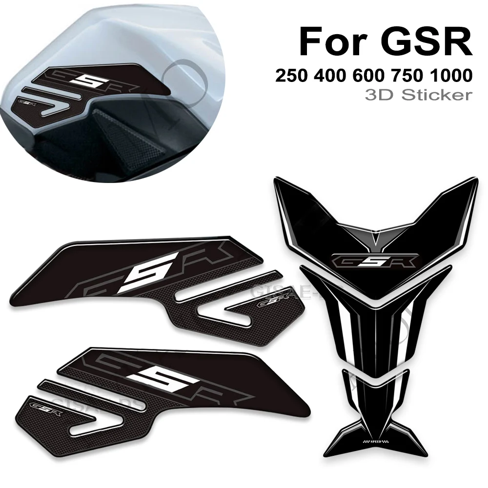 GSR1000 Tank Pad Protector Stickers Decals Motorcycle Fuel Oil GSR250 GSR400 GSR600 GSR750 For Suzuki GSR 250 400 600 750 1000