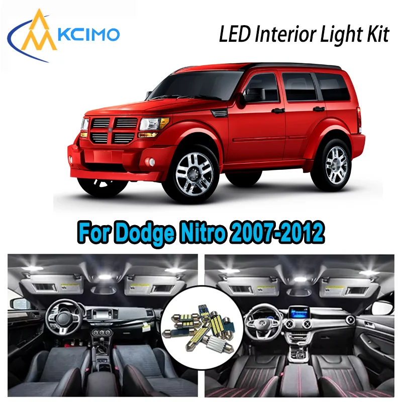 

For Dodge Nitro 2007-2012 2008 2009 2010 2011 Premium Bright LED Interior Dome Map Trunk Light Kit Car Led Lamps Canbus No Error