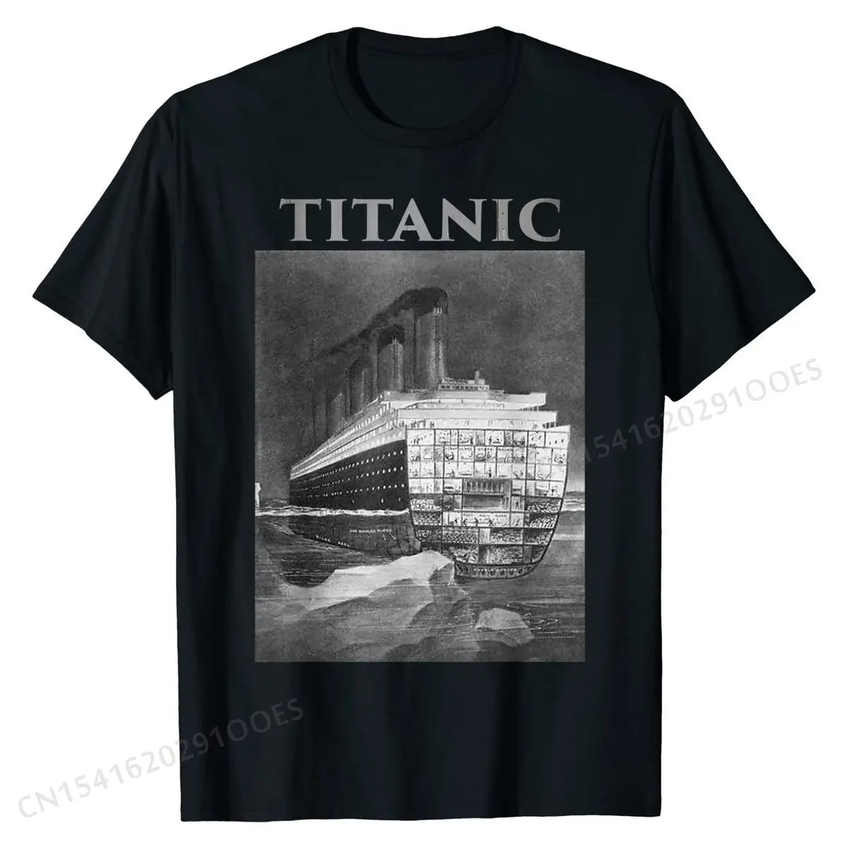 Titanic Sinking Hitting  Gift Vintage Memorabilia T-Shirt Oversized Men T Shirt Design Tops & Tees Cotton Party