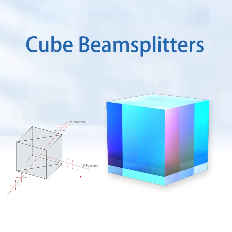 Cubo di vetro ottico 25.4mm Beamsplitters prisma prisma di spaccatura semiflettente e Semi-trasmissivo